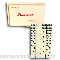 Dominoes Tile Game in a Wood Box Double Six B01KTR1KSY